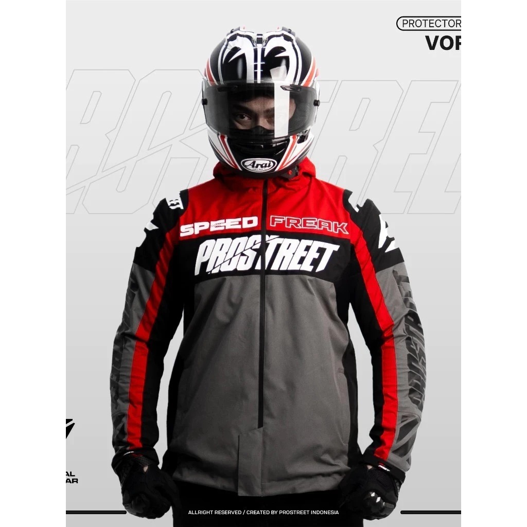 เสื้อแจ็คเก็ตมอเตอร์ไซค์ Prostreet Vortex Printing ร่มชูชีพและวัสดุ Lotto ใหม่ล่าสุดสําหรับผู้ชาย