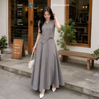 Exzenly.Co - Naomi Vest Blazer Wanita || Set Vest Wanita Korean Style Setelan Blazer Wanita