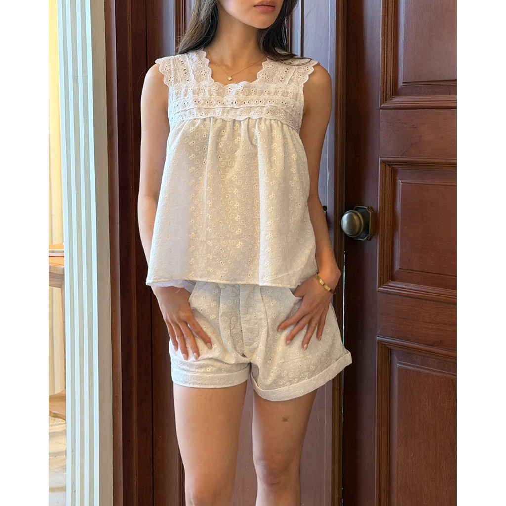 HerPlais Bebe Cotton Top / Summer Top / Cotton Top / Babydoll Tanktop / Lace