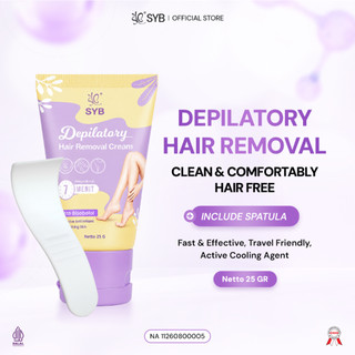 [MINI SIZE 25GR] SYB COSMETIC Depilatory Hair Removal | Pembersih Bulu Praktis + Spatula