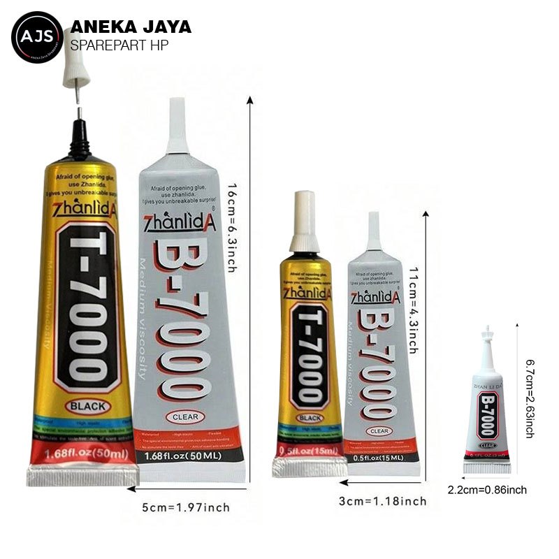 กาวสัมผัส LCD อเนกประสงค์ B-7000 T-7000 ZHANLIDA 3 ML 15 ML 50 ML ใส/ดํา