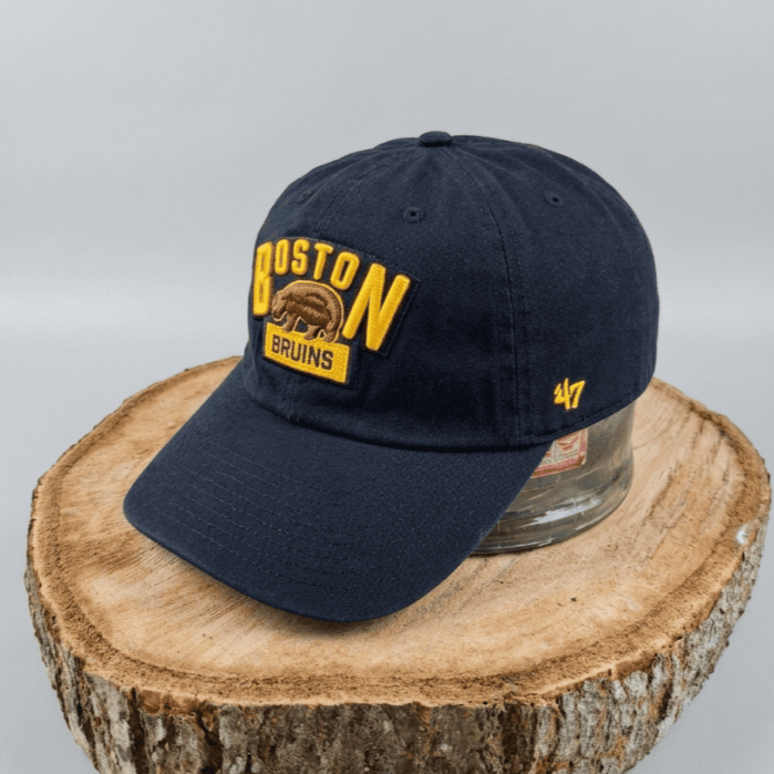 หมวก 47 Brand Boston Bruins NHL Bear Logo Black Gold Strapback Original