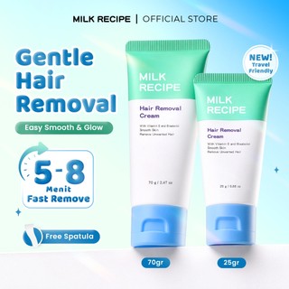 Milk Recipe Hair Removal Cream 70gr - Cream Pembersih Bulu Hanya 5- 8 Menit Krim Perontok Bulu Waxing Pencukur Penghilang Bulu hair removal cream pembersih bulu hair removal ketiak krim perontok bulu ketiak pencukur bulu