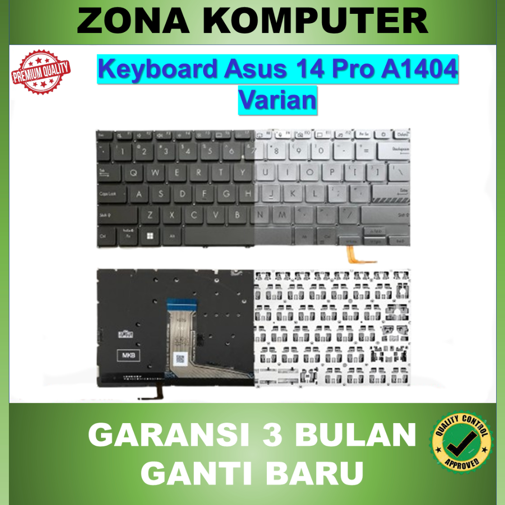 Asus Vivobook 14 Pro A1404 A1402 A1402Z A1402ZA ADOL14Z D1402 F1402 X1403ZA สีดําเงิน Backlight Back