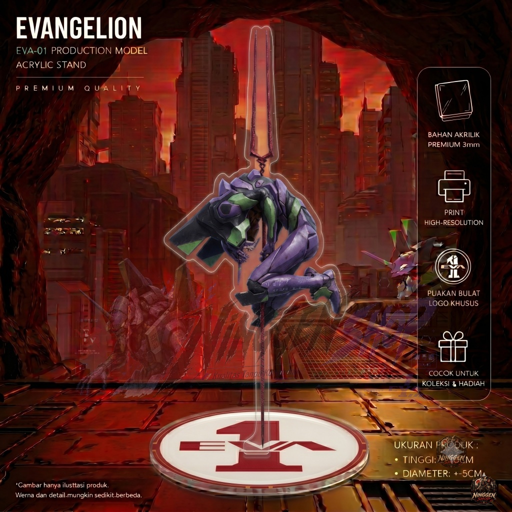 Evangelion Acrylic Stand – Eva-01 Unit - ขาตั้งอะคริลิคอนิเมะ