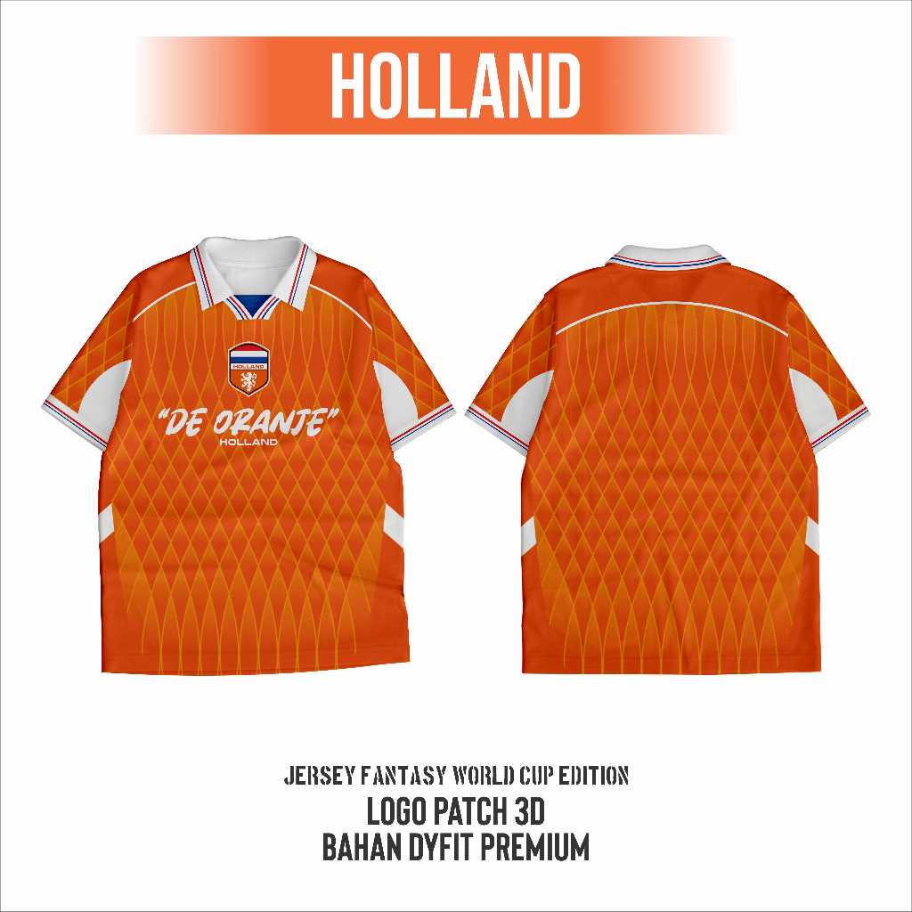 เสื้อแฟนตาซีวินเทจ Rabona NETHERLANDS 2026 WORLD CUP / โลโก้สัตว์เลี้ยง 3D / เสื้อแฟนตาซี / เสื้อย้อ