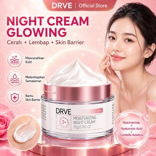 Drve Moisturizer Night Cream | Pelembab Wajah Dapat Menghidrasi Dan Menutrisi Kulit Serta Mengandung Niacinamide untuk mencerahkan wajah cream malam Night Cream