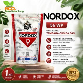 NORDOX 56 WP 500g & 1kg Fungisida Bakterisida Tembaga Oksida 56% – Obat Jamur Bercak Daun Busuk Buah Antraknosa, Cabai Sayuran Buah