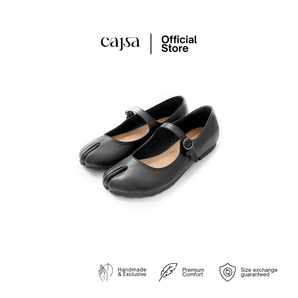 CAJSA | MISAKI BLACK - TABI FLATS