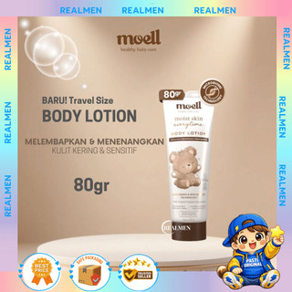 Moell Body Lotion Bayi Travel Size 80gr - Pelembap Badan Anak - Perawatan Kulit Kering dan Sensitif