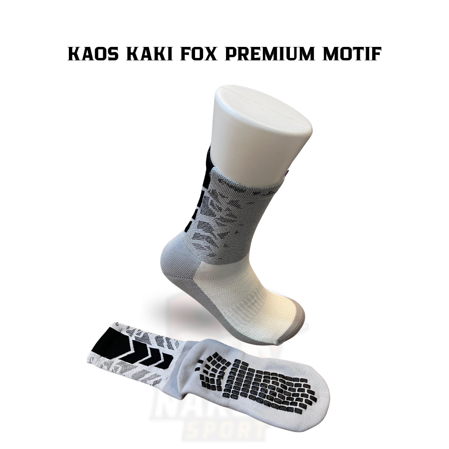FOX Anti-Slip Premium Socks Motif Socks Futsal Football Basketball Volleyball Sports Socks