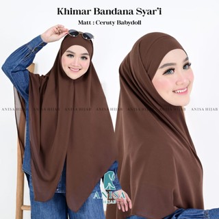 ANISA - Khimar bandana syar'i french square Segi Empat Tali ceruty babydoll size 140x140