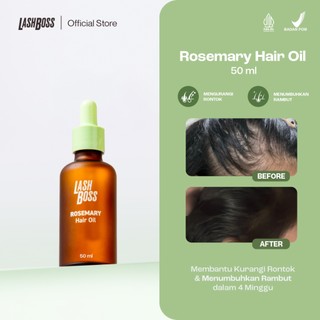 LashBoss Rosemary Hair Growth Oil - Minyak Penumbuh Rambut Hair Essence Oil Rosemary Oil Hair Care Hair Serum Hair Ampoule Membantu Perawatan Rambut Rontok