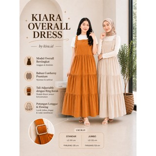 KIARA OVERALL ROK SUSUN BKK CURDORY CORDUROY TALI ADJUSTABLE MODEL KEKINIAN BAHAN TEBAL