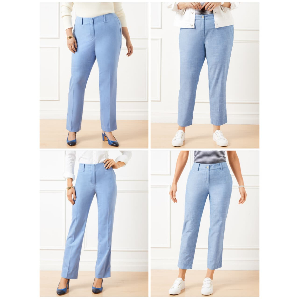 Talbots Perfect Crops กางเกงขาตรง Newport และ Southampton