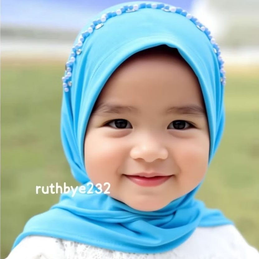 กระทะสําเร็จรูป HIJAB / SELDRENS TRIANGLE SEQUIN PASTAN / CHILDRENS INSTANT HIJAB
