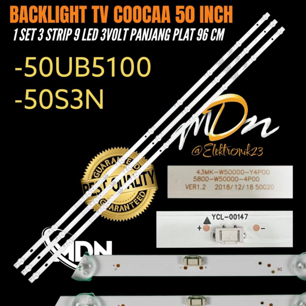COOCAA 50 นิ้ว LED TV BACKLIGHT 50UB5100- 50S3N