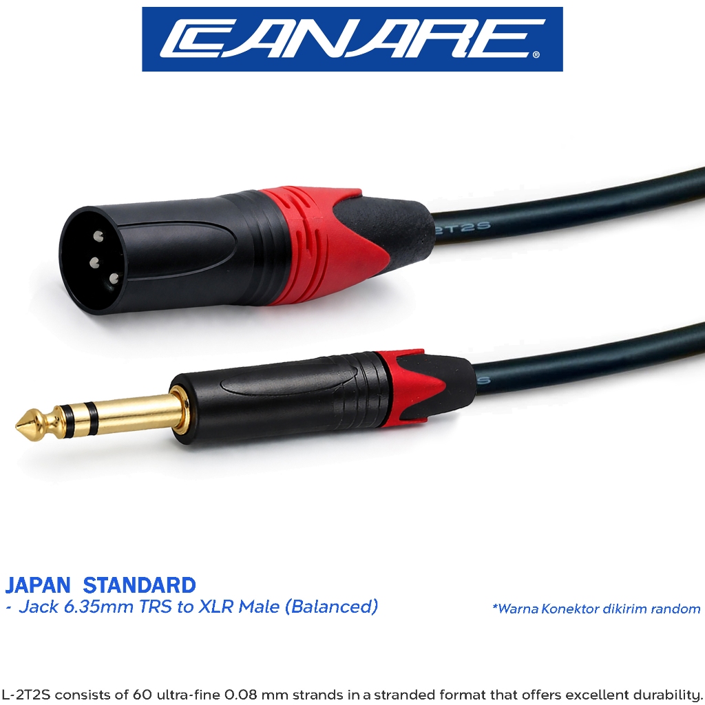 มาตรฐานญี่ปุ่น | 6.5 มม.TRS ถึง XLR ชาย Balanced Audio Jack Cable -C1109, (JS, GP, AKAI TRS - XLR MA