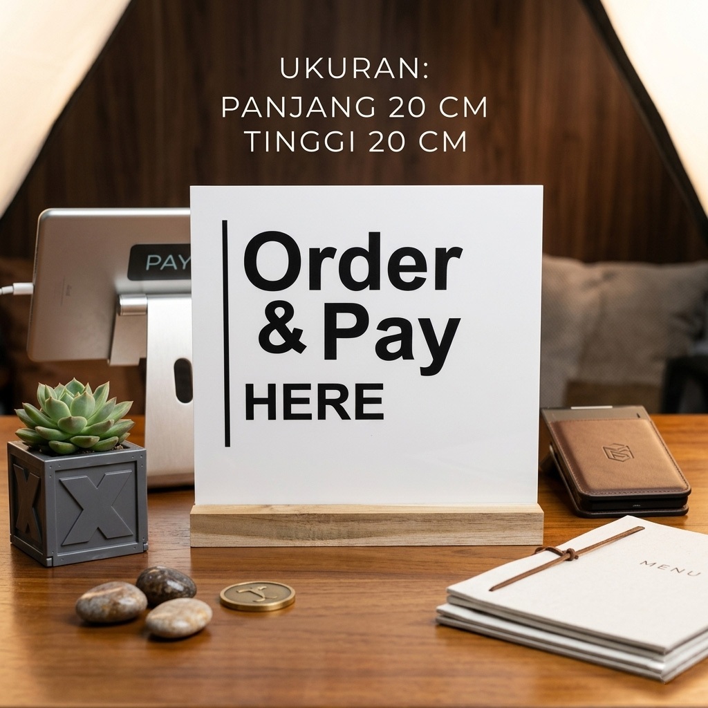 Order & Pay Area Signage - Order & Pay Here Sign Board