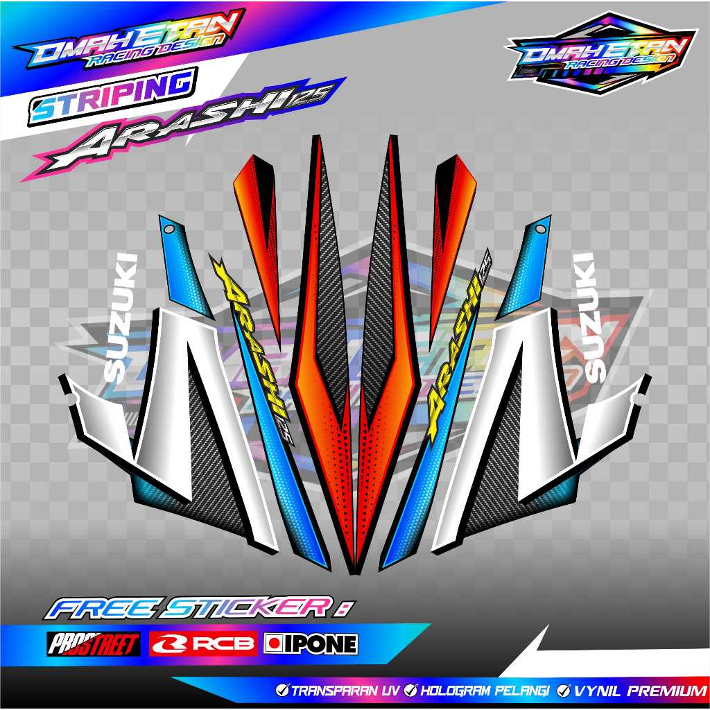 SUZUKI ARASHI 125 R VARIATION STRIPING / SUZUKI ARASHI 125 R สติ๊กเกอร์มอเตอร์ไซค์ LIST