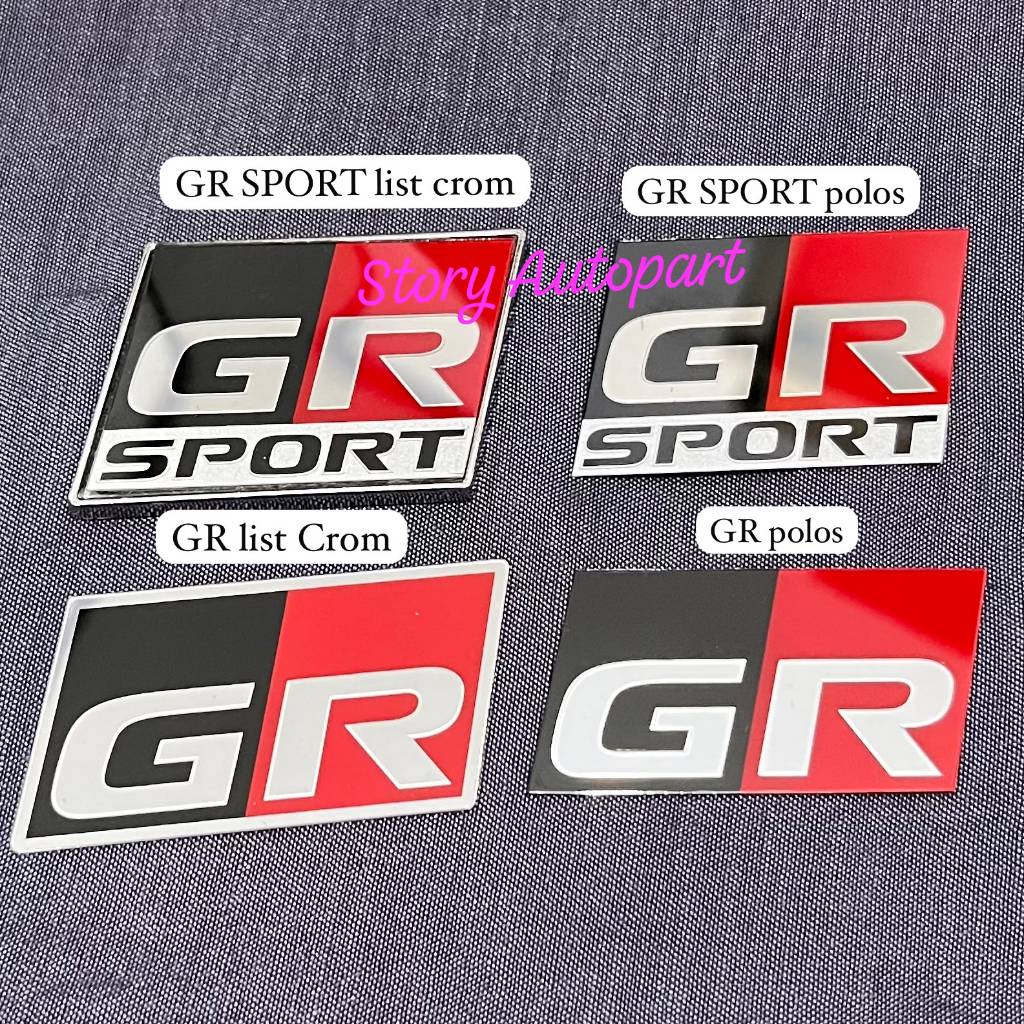 GR SPORT GR Emblem Logo ด้านหลัง Toyota Agya Avanza Rush Fortuner Yaris