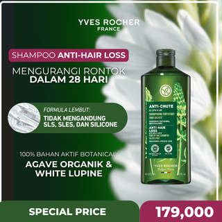 Yves Rocher Anti-Hair Loss Fortifying Shampoo 300 ml - Shampo Anti Rontok | Shampo Anti Hair Fall | Solusi Rambut Rontok