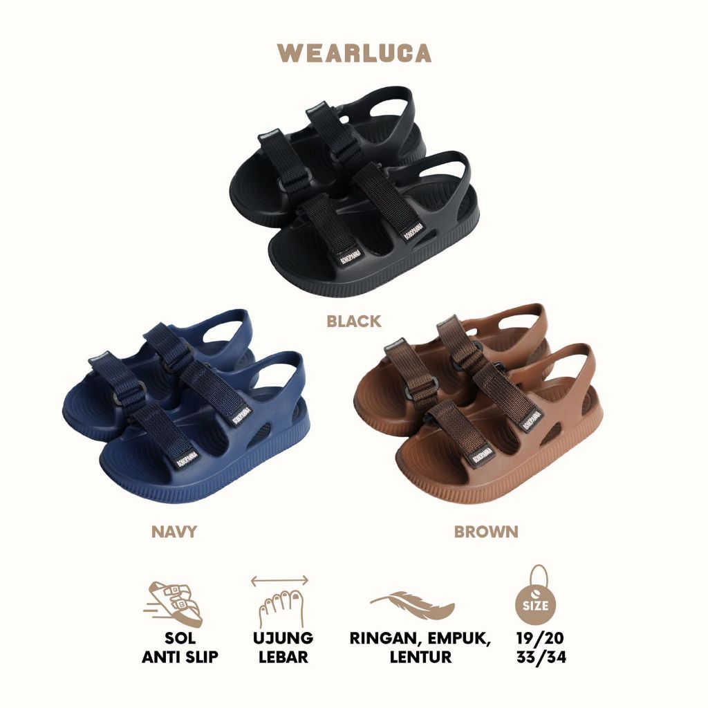 Bohopanna X Wearluca Atlas Sandal - รองเท้าแตะยางสําหรับเด็กผู้ชายสุดเท่