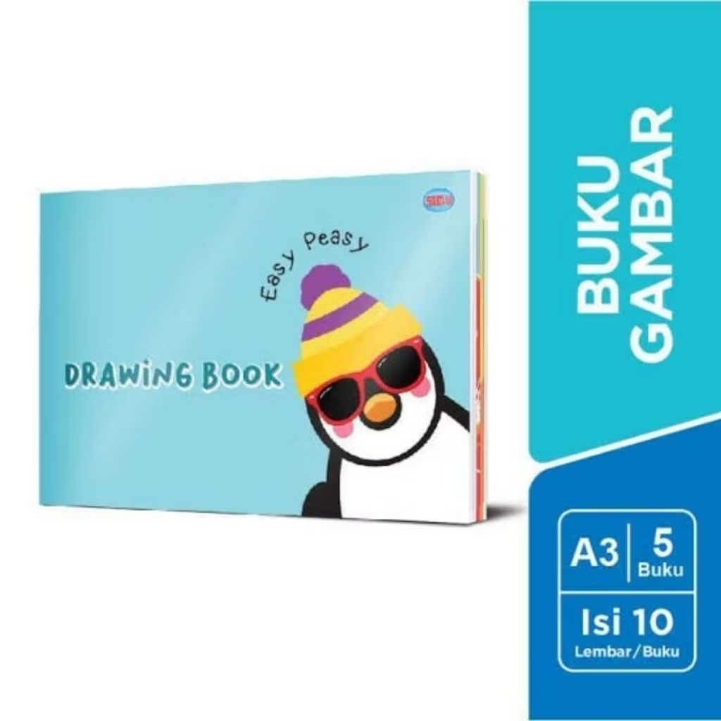 [แพ็ค 5 ชิ้น] SIDU A3 DRAWING BOOK / A3 DRAWING BOOK / SIDU หนังสือลากขนาดใหญ่ / หนังสือคุณภาพ A3 DR
