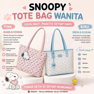 SNOOPY Tas Tote Wanita Korea Style – Bikin Outfit Makin Manis & Elegan Setiap Hari