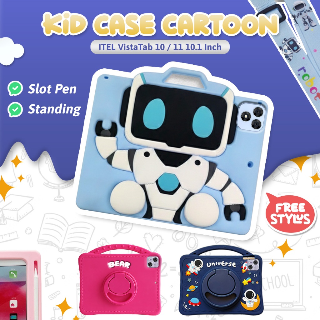กรณีหมุนสําหรับ Itel Vista Tab 11 10 2025 VistaTab AI 10.1 "WiFi 4G LTE Softcase หมุน 360 ขาตั้งปลอก