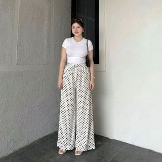 Rhai - Celana Stripe Garis Garis Wanita Terbaru 2026 Kulot Wanita Kekinian Kulot Stripe Pants Wanita Celana Panjang Wanita Model Terbaru Kulot Stripe Wanita Premium Kulot Garis Garis