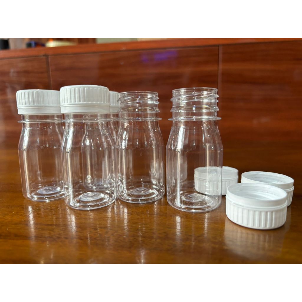 ZAM ZAM PLAIN EMPTY WATER BOTTLE WITH STICKER 50ml TANTENTS 25PCS (คอยาว)