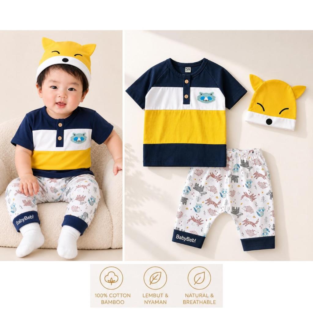 ชุดนอนเด็กน่ารัก Tsum / DINO / ZODIAC PYJAMAS / แมวเหลือง / BUNNY PINK PYJAMAS AKALA ชุดนอนเด็กทารกน