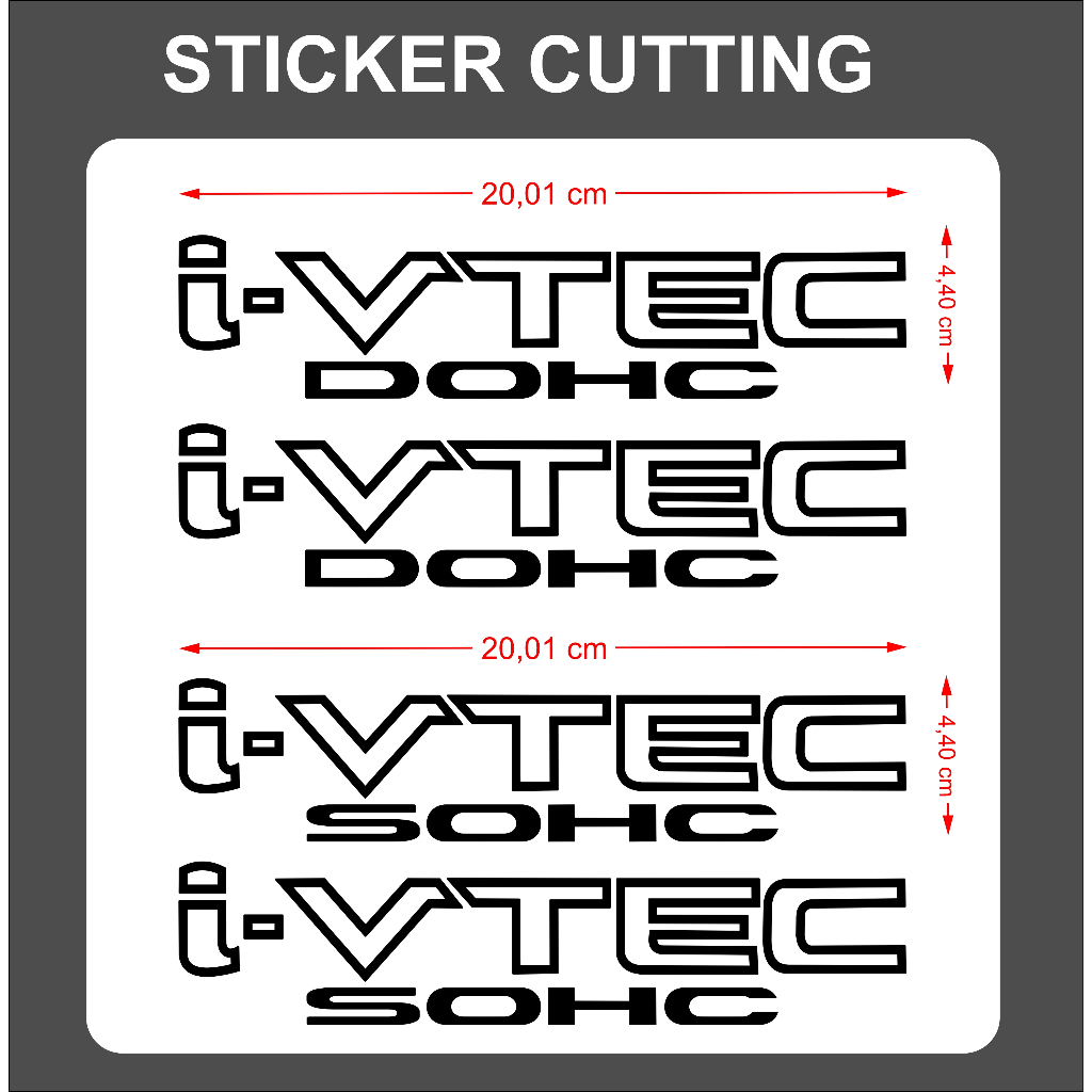 สติ๊กเกอร์ i vtec DOHC สติ๊กเกอร์ตัด I-Vtec sohc