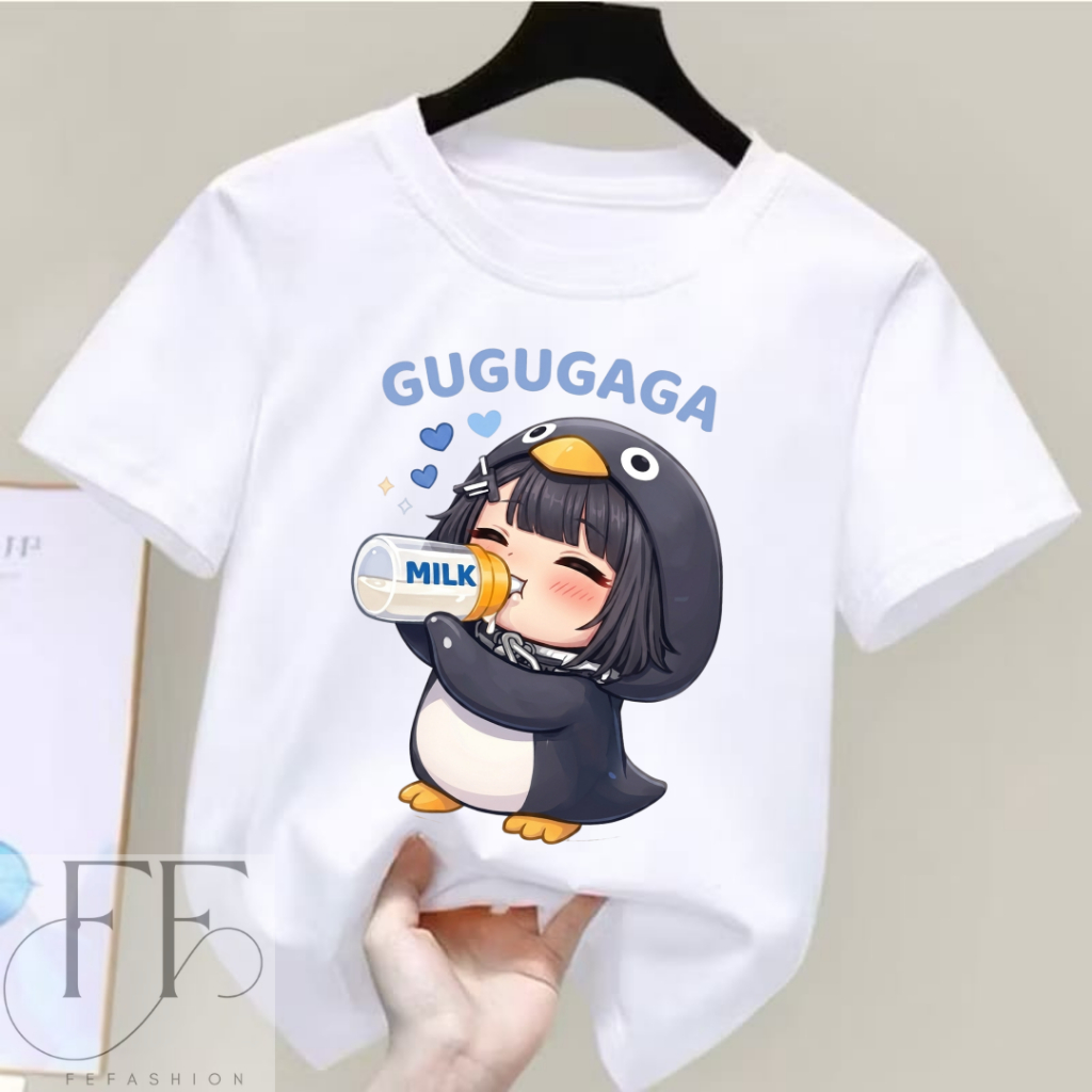 GUGU GAGA GEMES เสื้อยืดเด็กชายหญิงอายุ 2-16 ปี Unisex ชายหญิง Tops