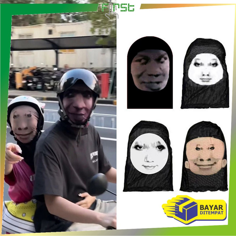 FH-C649 น่ารักน่าเกลียด Face Mask ที่ไม่ซ้ํากัน Creative Abstract Face Expression Mask / คอสเพลย์ Pr