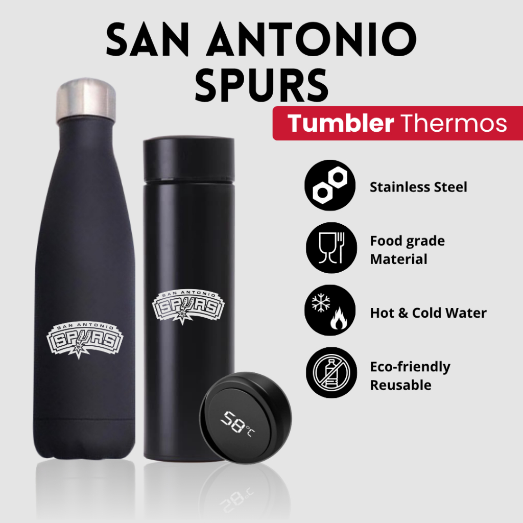TERMOS SAN ANTONIO SPURS - TUMBLER THERMOS CUSTOM DESIGN โลโก้ SANANOIO SPURS
