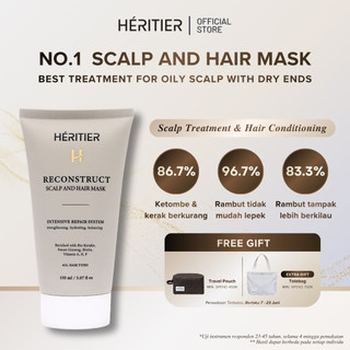 Heritier Reconstruct Scalp and Hair Mask 150ml | Rambut Bervolume, Mengurangi Lepek, Rontok, Ketombe