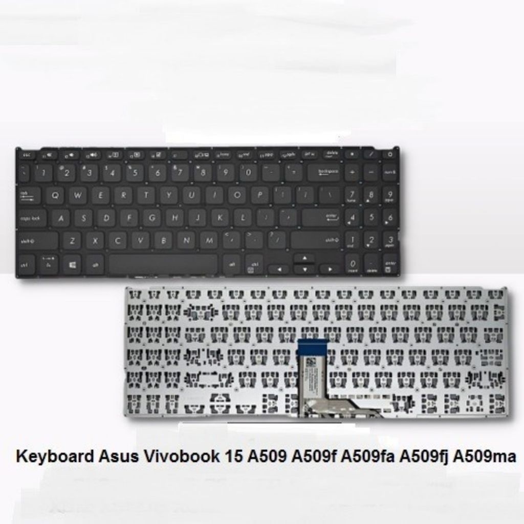 ASUS VIVOBOOK 15 A509 A509F A509FA A509J A509JA X509 X509B X509BA M509 M509B M509BA คีย์บอร์ดสีดํา