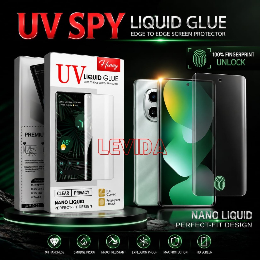 LAYAR Anti-ScratchกระจกนิรภัยUV Anti Spy UvโคมไฟสําหรับOppo Reno 10 5G Oppo Reno 10 Pro Plus Oppo Reno 11 Oppo Reno 13 Pro Oppo Reno 8T 5G Anti-Scratch Spy Privacy TG Full Screen Protective Cover - UVSPYHEN