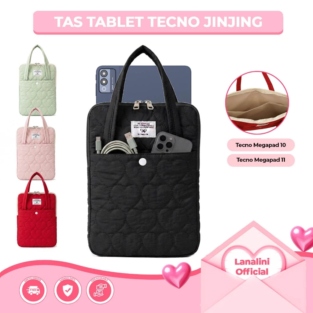 กระเป๋าแท็บเล็ต Puffy Anti-Shock สำหรับ Tecno Megapad 10 10.3 11 นิ้ว
