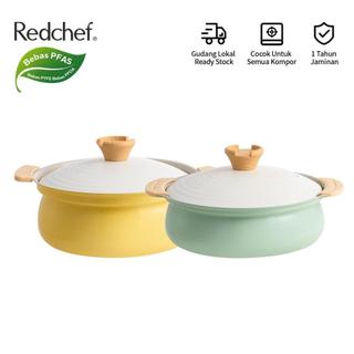 Redchef Panci Sup Meja Keramik (20/24Cm) Cocok untuk Semua Kompor Termasuk Induksi