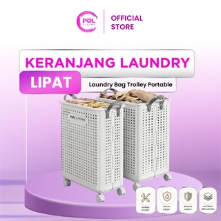 POL - Keranjang Laundry Lipat Portable Plastik