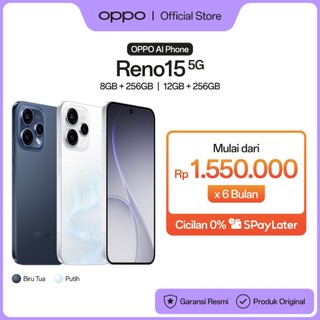 [BARU] OPPO Reno15 5G 8+256GB & 12+256GB [3.5x Telephoto Vibe Portrait, 6500mAh Battery 80W SUPERVOOC, IP69 Water & Dust Resistance]