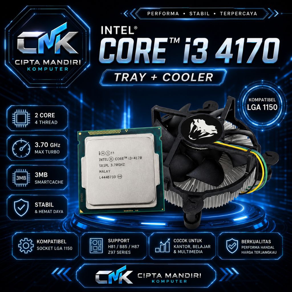 Intel Core i3 4170 3.7Ghz TRAY + COOLER (1150)