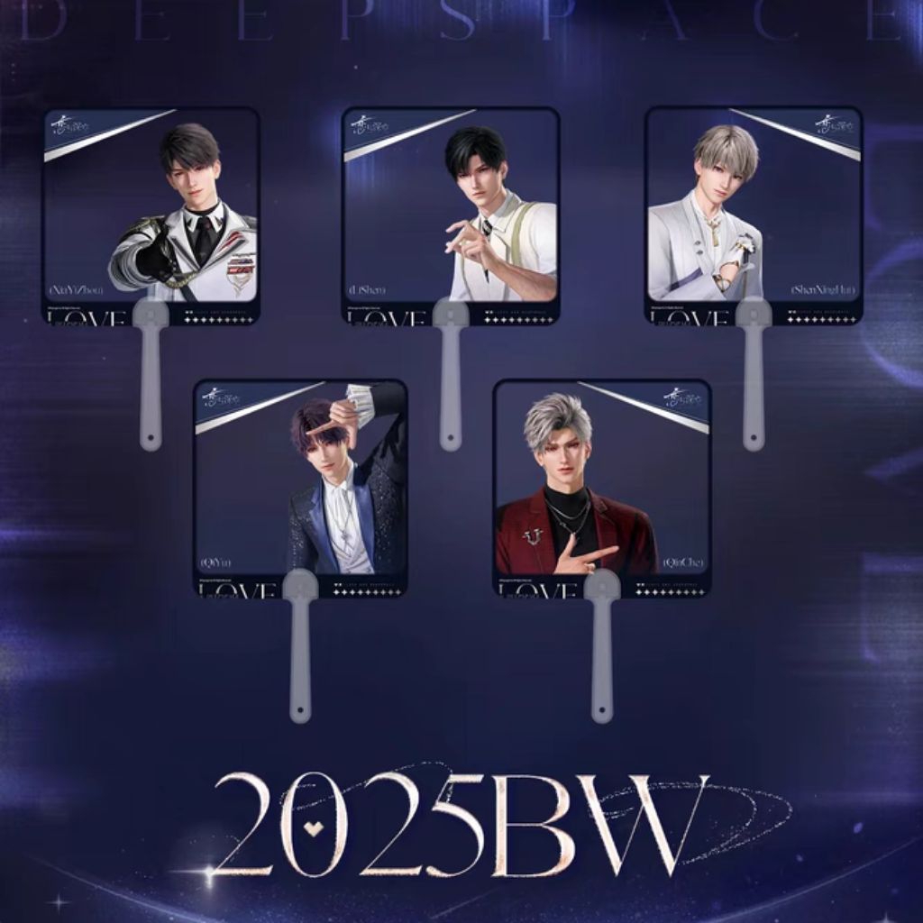 LOVE AND DEEPSPACE 2025BW พัดลมมือแบบใส