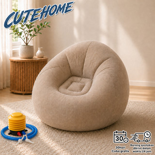 CUTEHOME Sofa Tiup Sofa Santai Bean Bag Portable Dewasa Gaya Minimalis - Kelebihan Waterproof