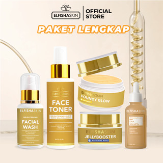 Elfisha Skin - Paket Lengkap Glowing Perawatan Wajah Kusam, Membersihkan Kotoran, Mencerahkan Wajah Mengencangkan Muka Melembutkan