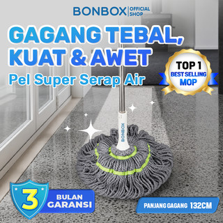 [VIRAL] BONBOX PREMIUM Alat Pel Putar Otomatis Magic Twist Mop Pel Lantai Peras Otomatis Kain Microfiber BCT3802