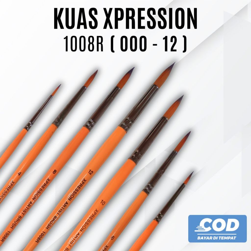 XPRESSION 1008R ROUND PAINTING BRUSH ( 000 - 12) - แปรงพ่นสียี่ห้อ XPRESSION